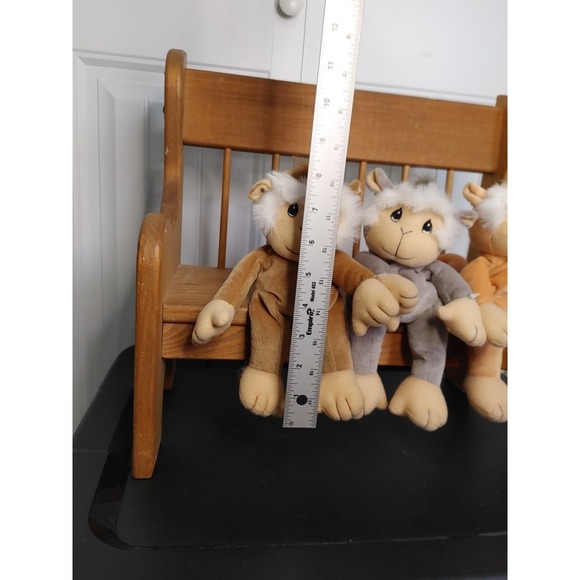 Vtg 1998 Enesco Precious Moments Tender Tails Monkeys Set of 3 Holding Hands NWT - Picture 6 of 8